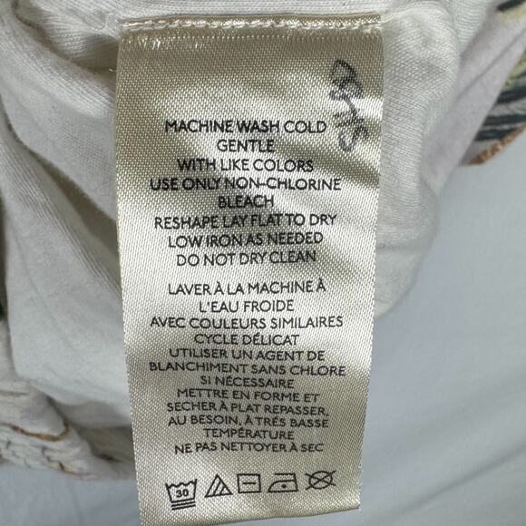 Anthropologie Maeve Top Womens XXS Birds Cropped Bubble Hem Dolman Sleeves Lined - Picture 5 of 5